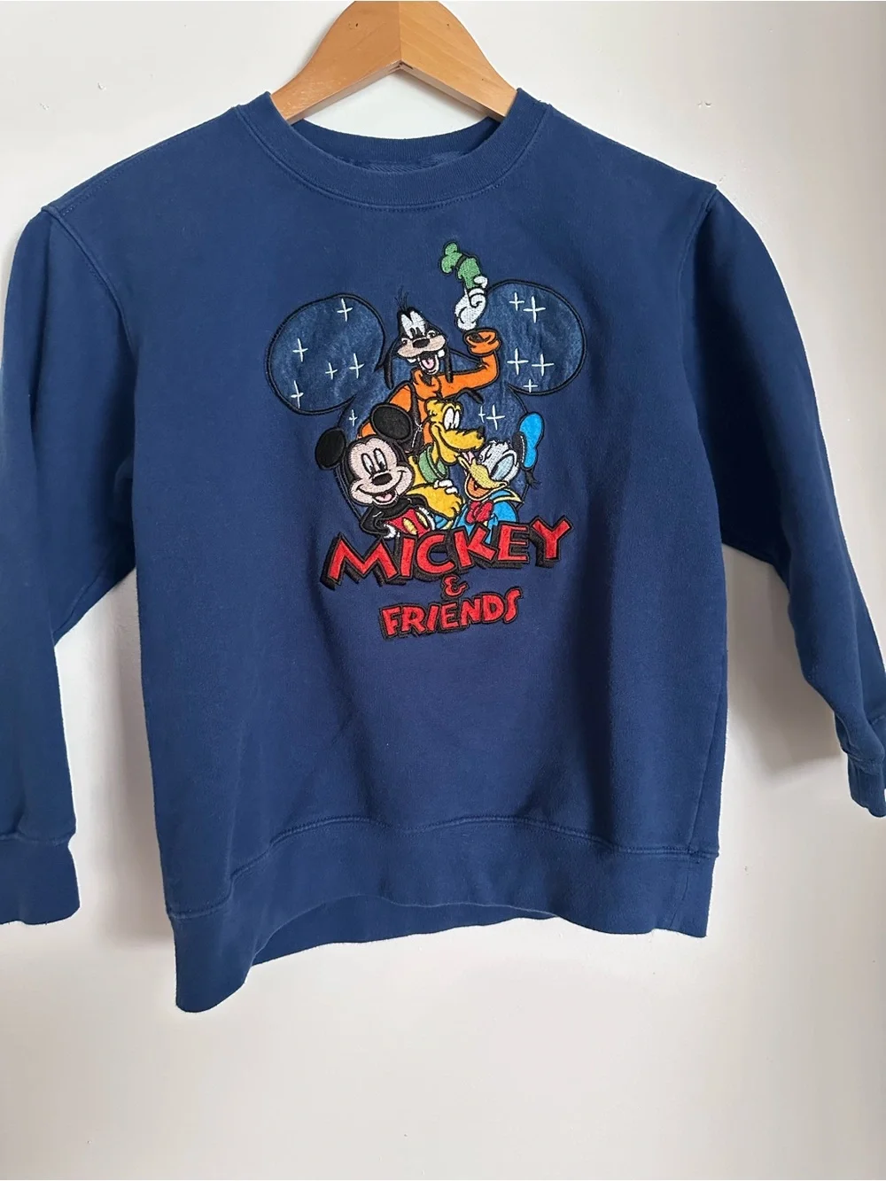 Vintage 90s Disney Mickey & Friends Blue Kids Sweatshirt